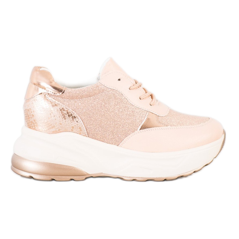 Bestelle Zapatillas deportivas en polvo con purpurina rosado dorado