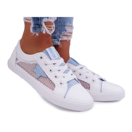 Zapatillas de Mujer con Malla Big Star DD274689 Blanco-Azul
