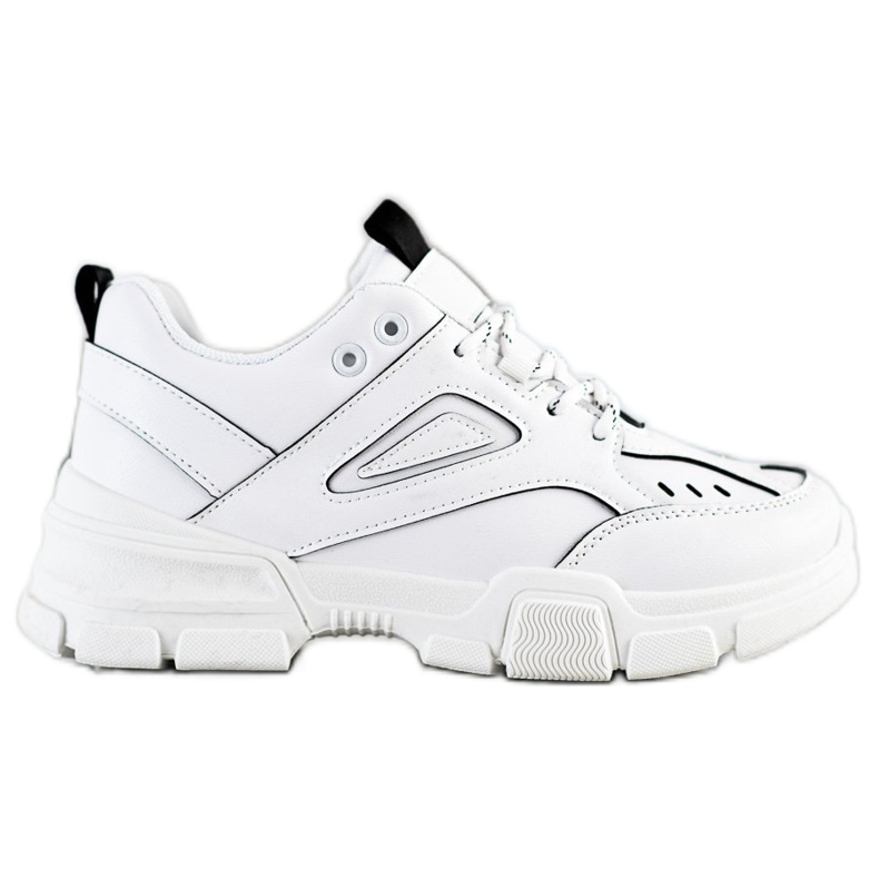 SHELOVET Zapatillas blancas de moda blanco negro