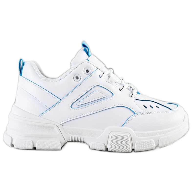 SHELOVET Zapatillas blancas de moda blanco azul
