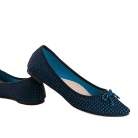 Bailarinas de textil azul Del Amor negro
