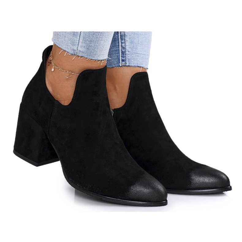 Vinceza Botas de Mujer con Tacones con Recortes Negro Caroline