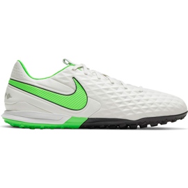 Zapatillas de fútbol Nike Tiempo Legend 8 Pro Tf blancas AT6136 030 blanco blanco