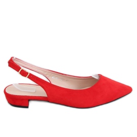 Bailarinas tacon abierto rojo MM-801 Rojo
