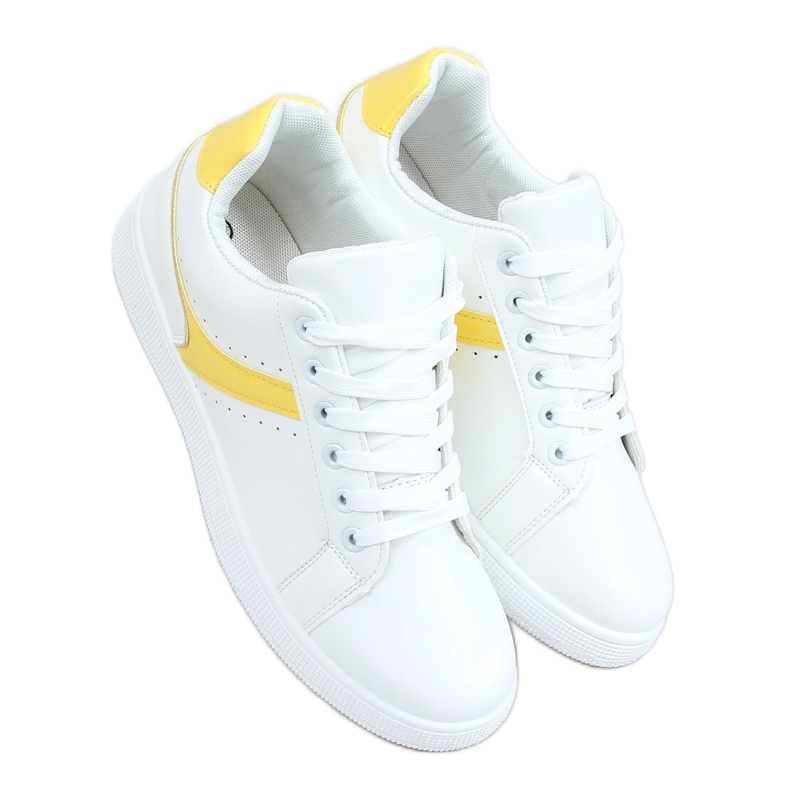 Zapatillas de mujer blancas 999-52 Amarillo blanco