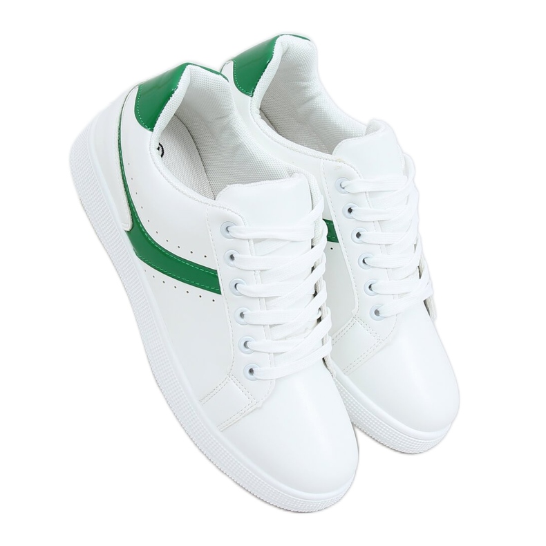 Zapatillas de mujer blancas 999-52 Verde blanco