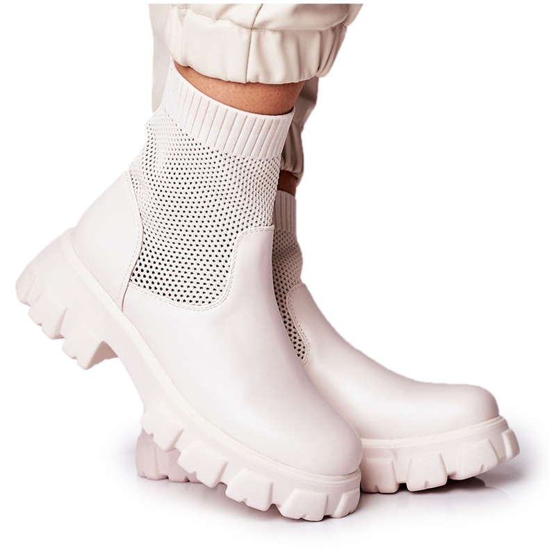 Calcetines de mujer Botas Workers White Stormy blanco