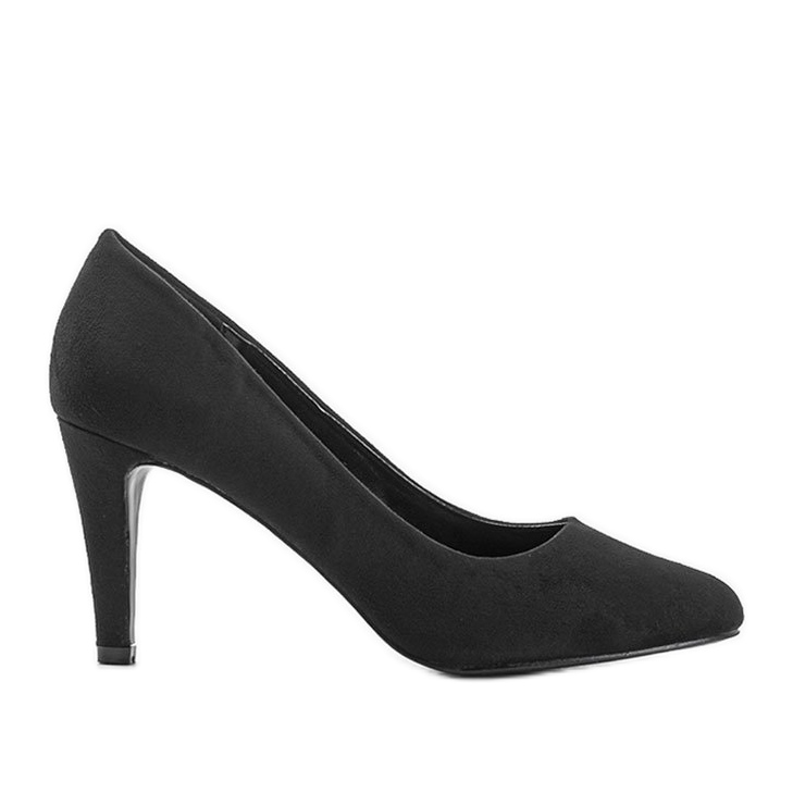 Tacones negros clásicos de ante ecológico Christina
