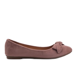 Bailarinas de ante rosa de Ellie rosado