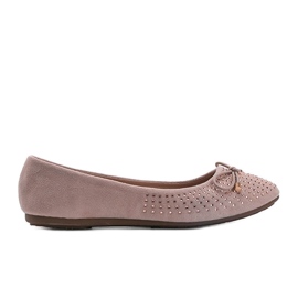 Bailarinas de ante rosa con circonita Larissa