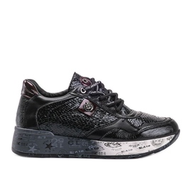 Zapatillas con cuña Ayanna negras negro
