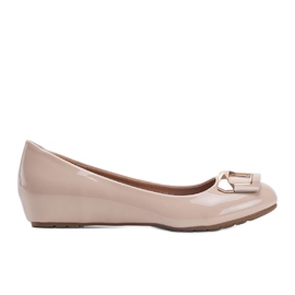 Zapatos de tacón cuña beige Lillie