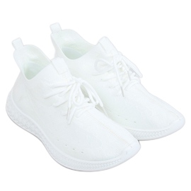 Blanco PC01 Calcetines deportivos blancos