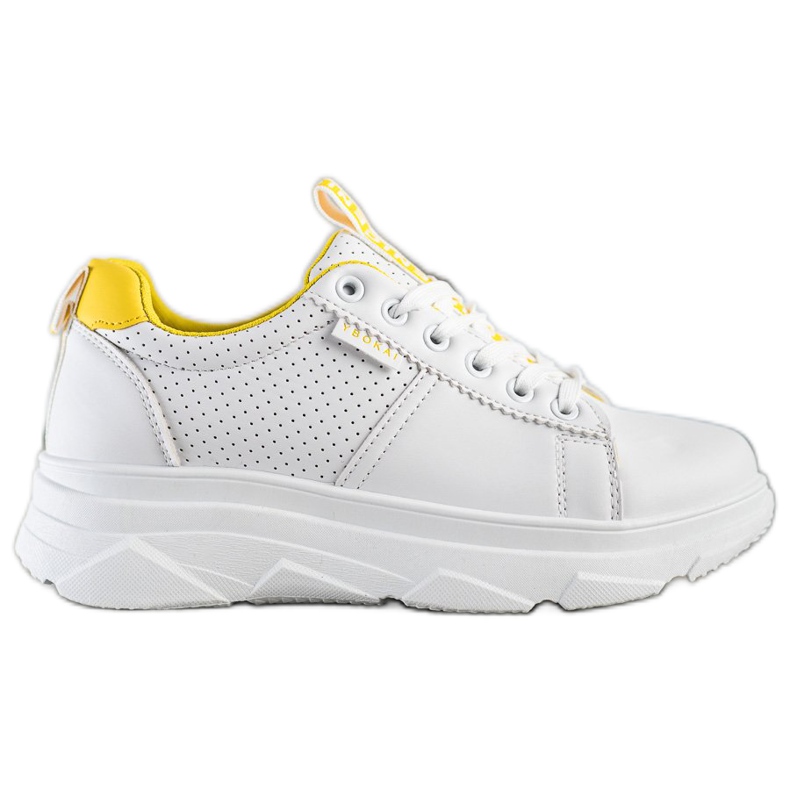 SHELOVET Zapatillas Na Bielej Platforme Nice blanco amarillo