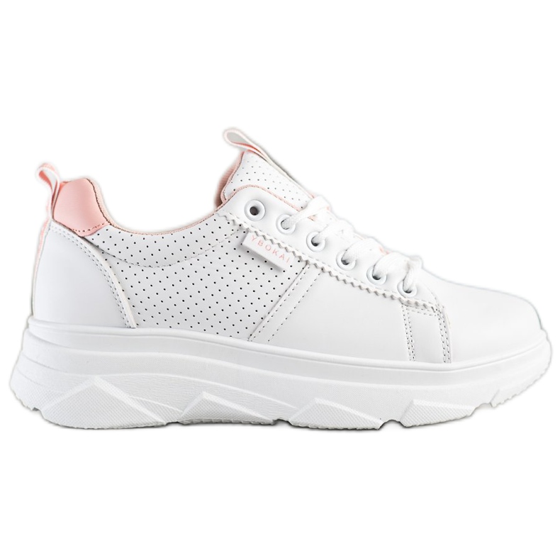 SHELOVET Zapatillas en la plataforma blanca agradable blanco