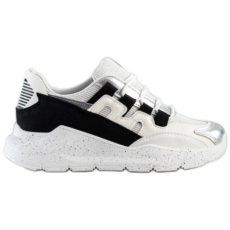 Ideal Shoes Zapatillas con inserto negro blanco