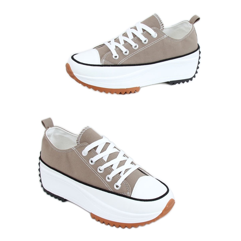 Zapatillas deportivas suela de diseño en caqui VL137P Verde