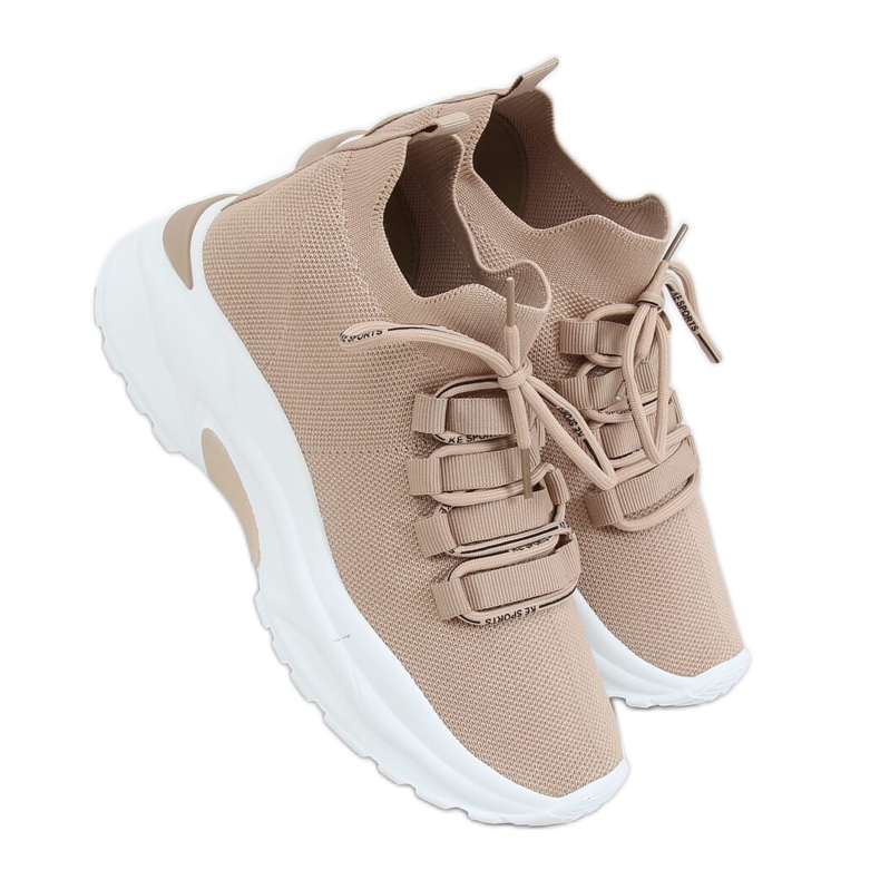 Calcetines deportivos beige V8043-2 Calzado caqui