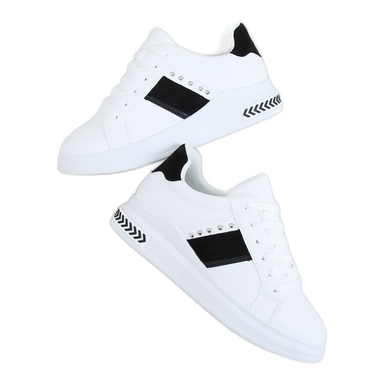 Zapatillas de mujer blancas LA129P BLANCO / NEGRO