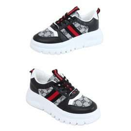 Zapatillas deportivas negras de diseño 205081 Negra negro multicolor