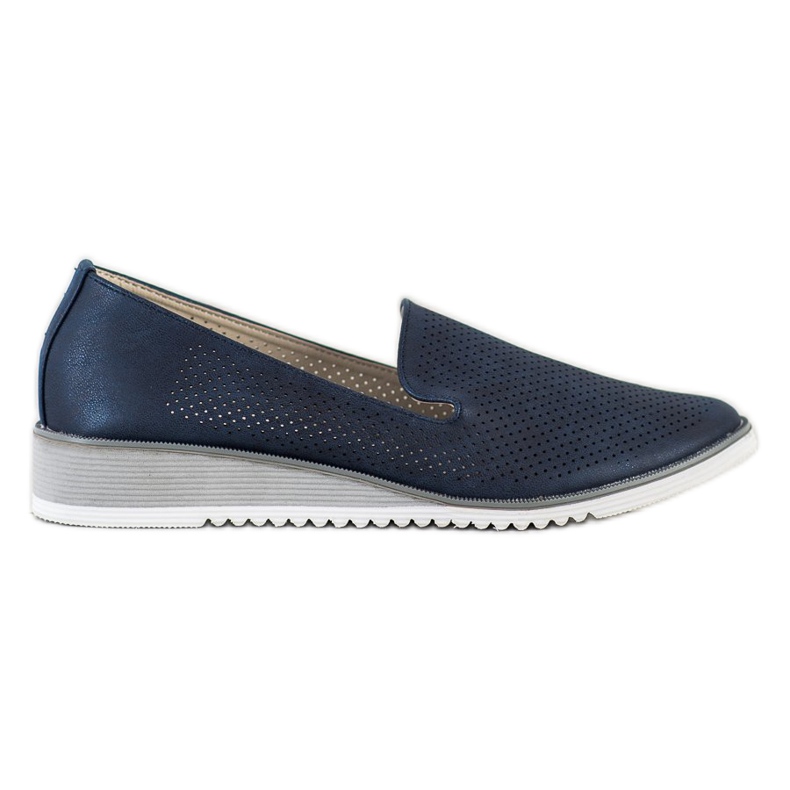Goodin Señores de cuero calados azul