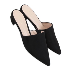 Pantuflas negras de almendra MM-799 Negra negro