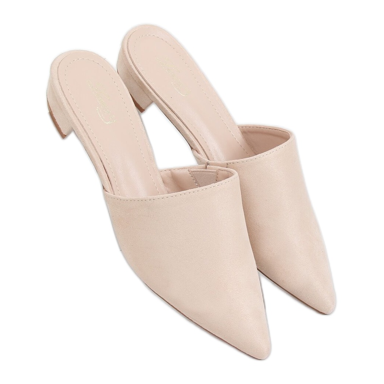 Pantuflas beige almendra MM-799 Beige