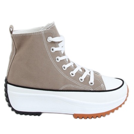 Zapatillas deportivas suela de diseño en caqui VL135P Verde Zapatillas deportivas suela de diseño en caqui VL135P Verde