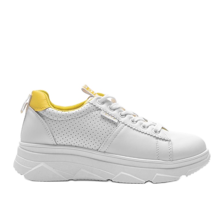 Deportivas blancas y amarillas BO-529 blanco amarillo