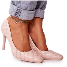 PS1 Elegantes Tacones Acolchados Beige Rosanna
