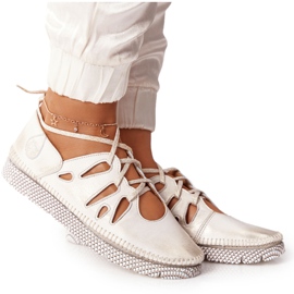 Zapatos Mujer Piel Maciejka Beige-Dorado 04449-25