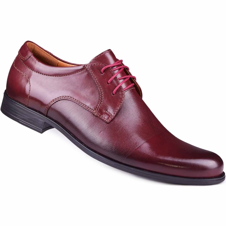 Kampol Zapatos formales hombre 344/17 / D3 burdeos rojo