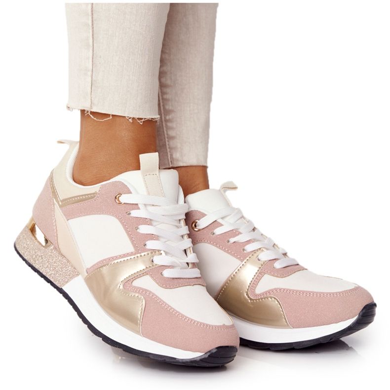 Zapatillas Deportivas Mujer Deportivas Beige Con Brocado Belinda multicolor
