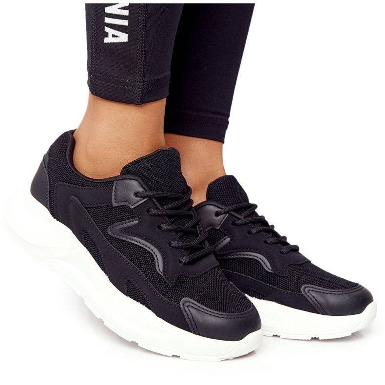 FB2 Zapatillas de mujer Black Delusion con suela grande negro