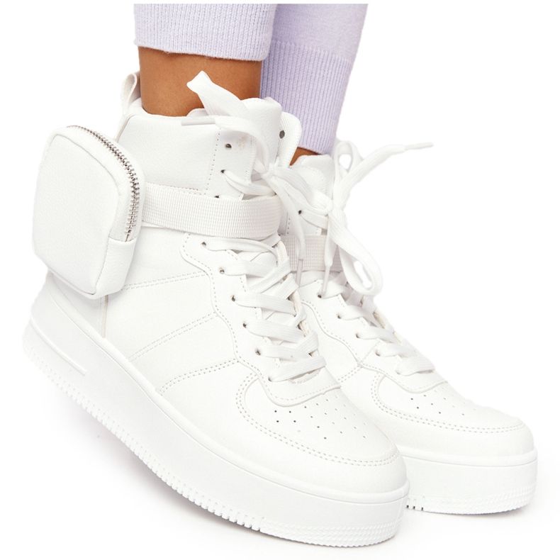 Zapatillas Deportivas De Mujer Sobre Plataforma Con Riñón En Blanco Alexis