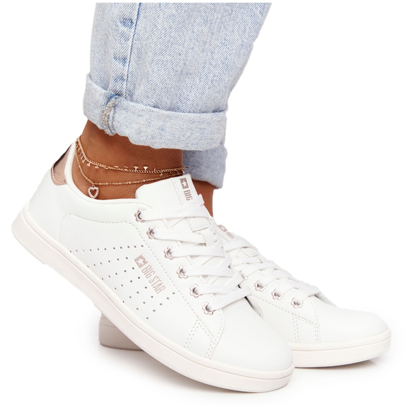 Deportivas Mujer en Piel Big Star DD274583 Blanco-Cobre dorado