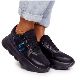 Calzado deportivo de mujer en la plataforma lu boo negro azul