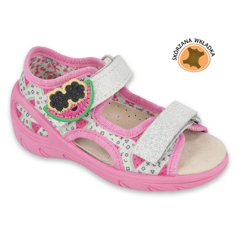 Calzado infantil befado pu 065P148 rosado gris multicolor