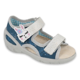 Calzado infantil befado pu 065P154 azul marino azul gris multicolor
