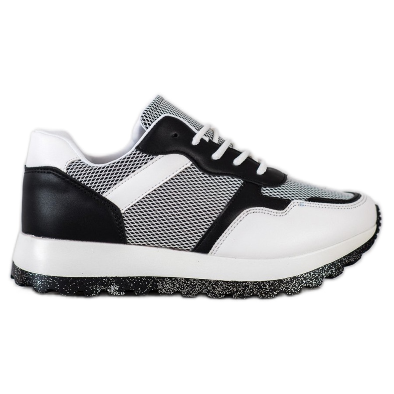 Bestelle Zapatillas con plataforma de purpurina blanco negro