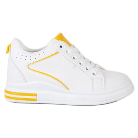 SHELOVET Zapatos blancos con cuña oculta