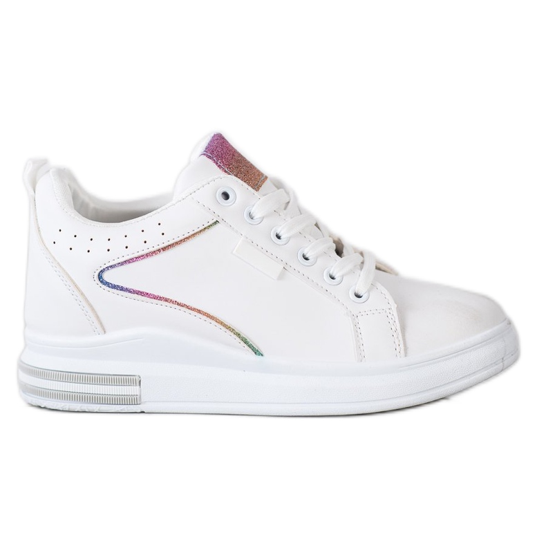 SHELOVET Zapatos blancos con cuña oculta SHELOVET Zapatos blancos con cuña oculta