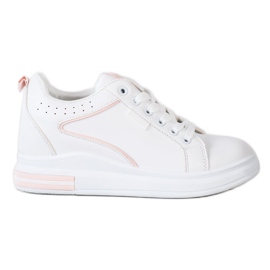 SHELOVET Zapatos blancos con cuña oculta