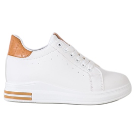 Ideal Shoes Zapatillas Spring Wedge blanco