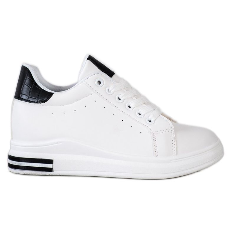 Ideal Shoes Zapatillas Spring Wedge blanco negro Ideal Shoes Zapatillas Spring Wedge blanco negro
