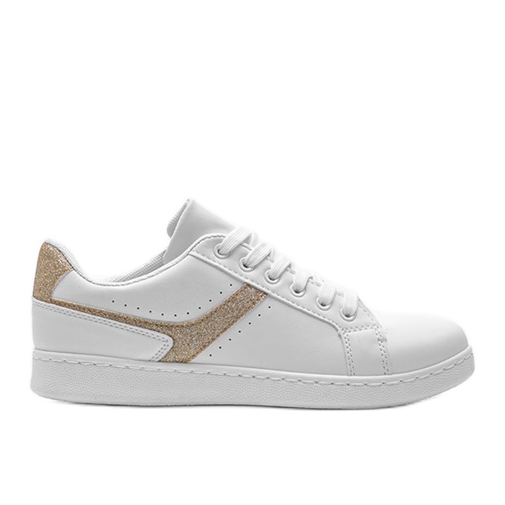 Zapatillas Alma blancas y doradas blanco