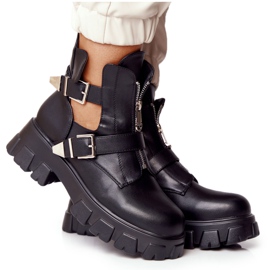 FB2 Botas de mujer Trabajadoras en la plataforma Black Cosmic Love negro