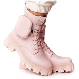 PS1 Botas Plataforma Trabajadores Pink Saturday rosado