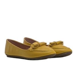 Mocasines de mujer amarillos con lazo Ingrid