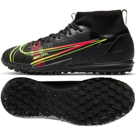 Calzado de fútbol Nike Mercurial Superfly 8 Academy Tf Jr CV0789 090 multicolor negro
